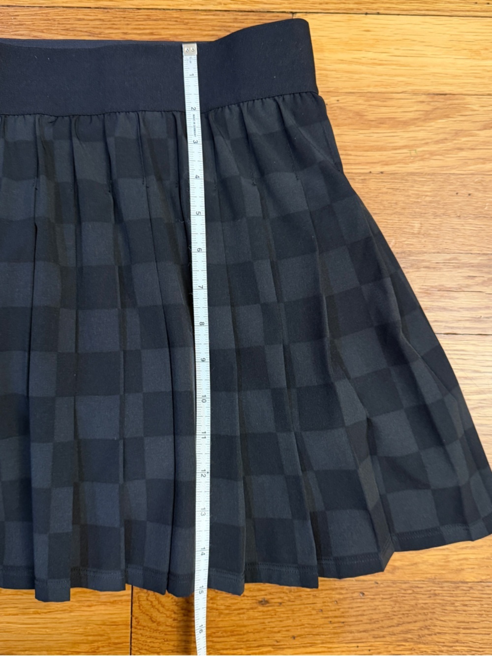 JoyLab Checkered Pleated Skort (Skirt with Shorts) in Black - Size XS - Picture 5 of 8